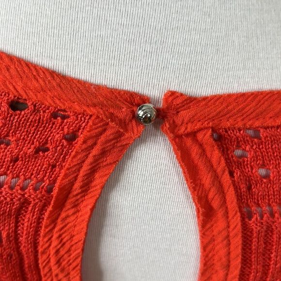 Free People Red Lace Bell Sleeve Top - Picture 12 of 15